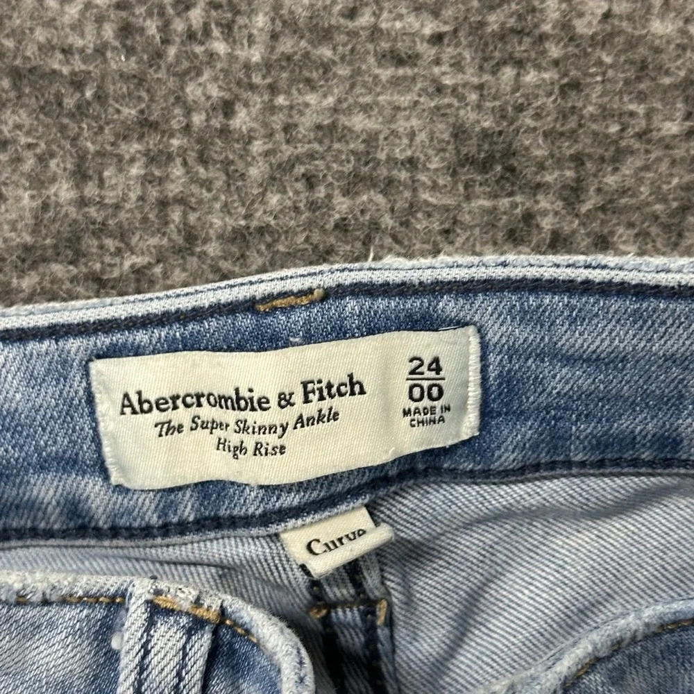 Abercrombie & Fitch Jeans Womens Size 24 Blue Super Skinny Ankle High Rise Curve